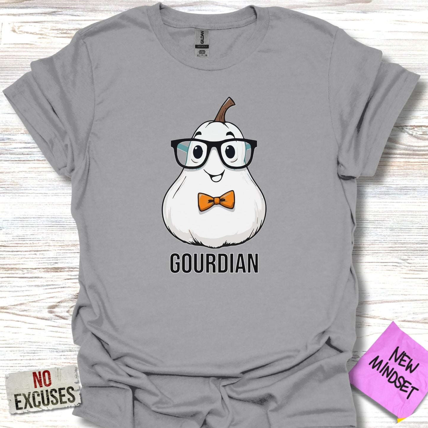 Gourdian with Glasses and Bow Tie Grey TShirt product