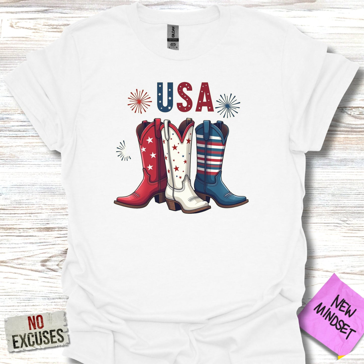USA Themed Cowboy Boots Graphic T-Shirt product