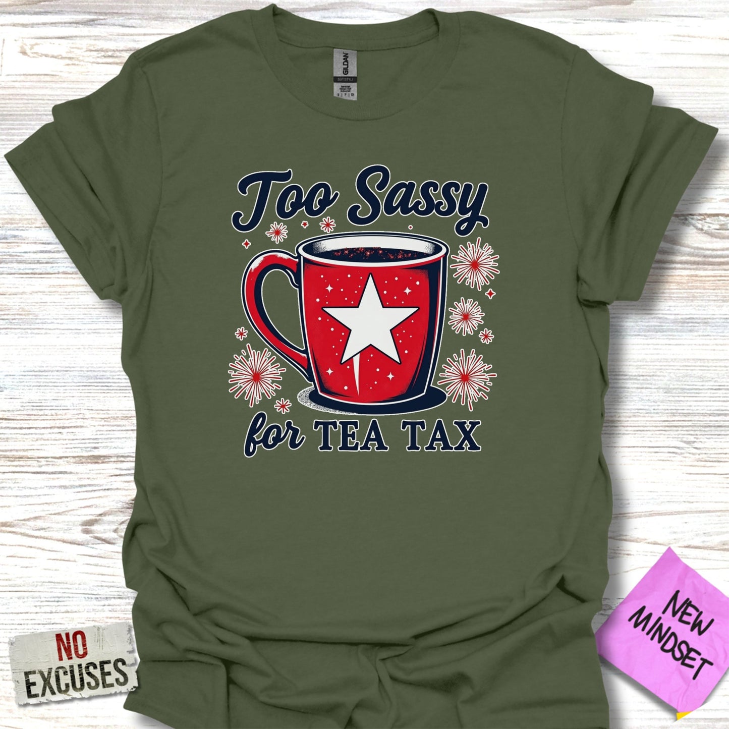 Too Sassy for Tea Tax Graphic Tee Shirt product type