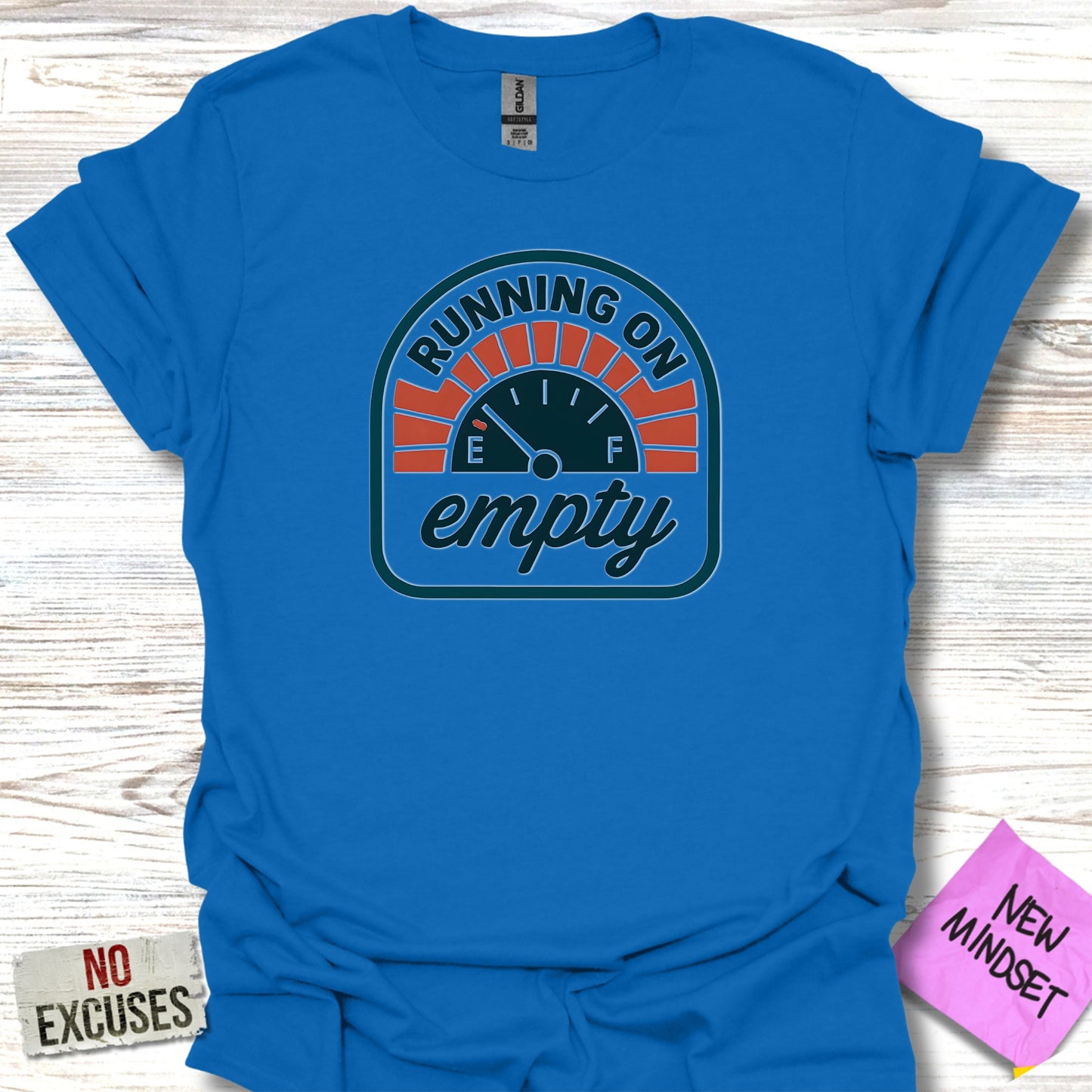 Running on Empty Fuel Gauge Graphic T-Shirt Product