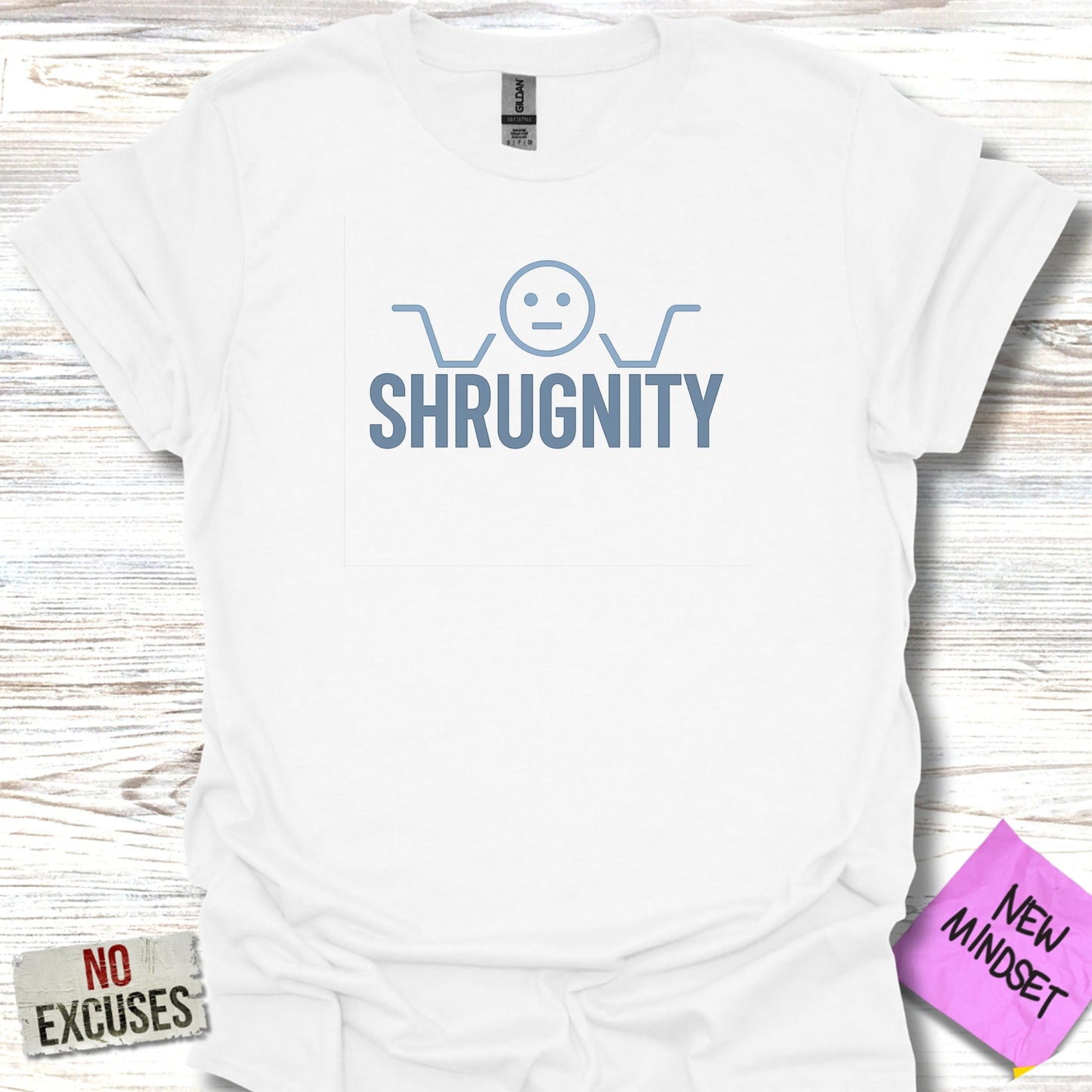 Funny Shrugnity Smile Face Graphic T-shirt product type