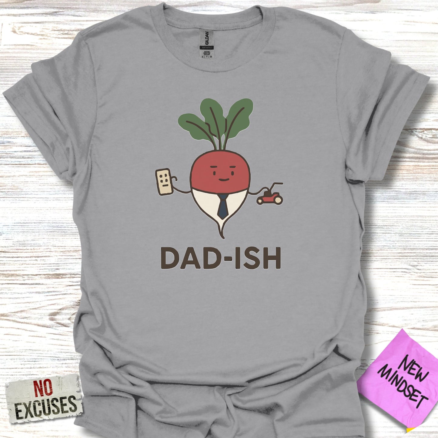 Dad-ish Radish Character Graphic T-Shirt product type