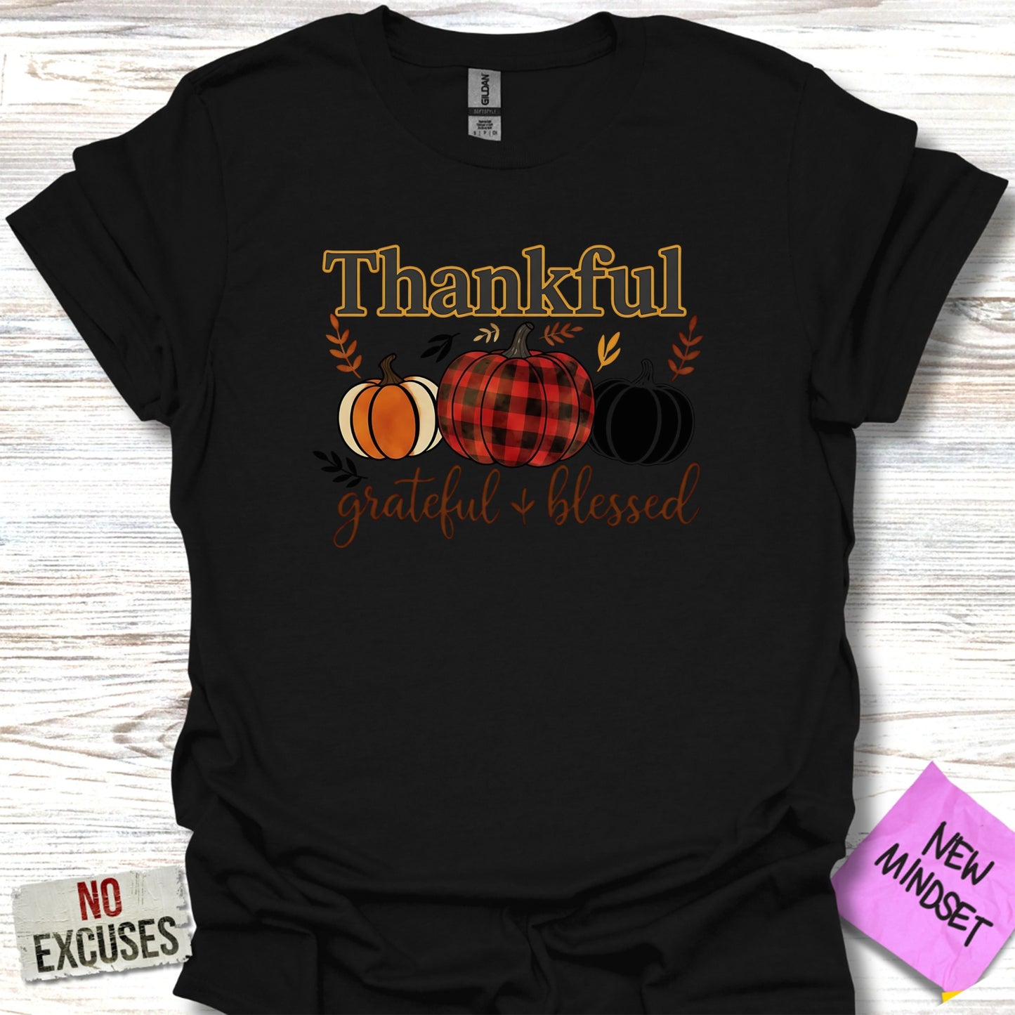 Thankful Grateful Blessed Pumpkins Themed Shirt product