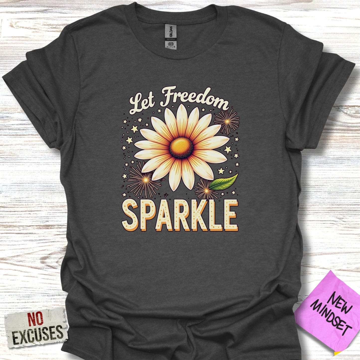 Let Freedom Sparkle Daisy Graphic T-Shirt product