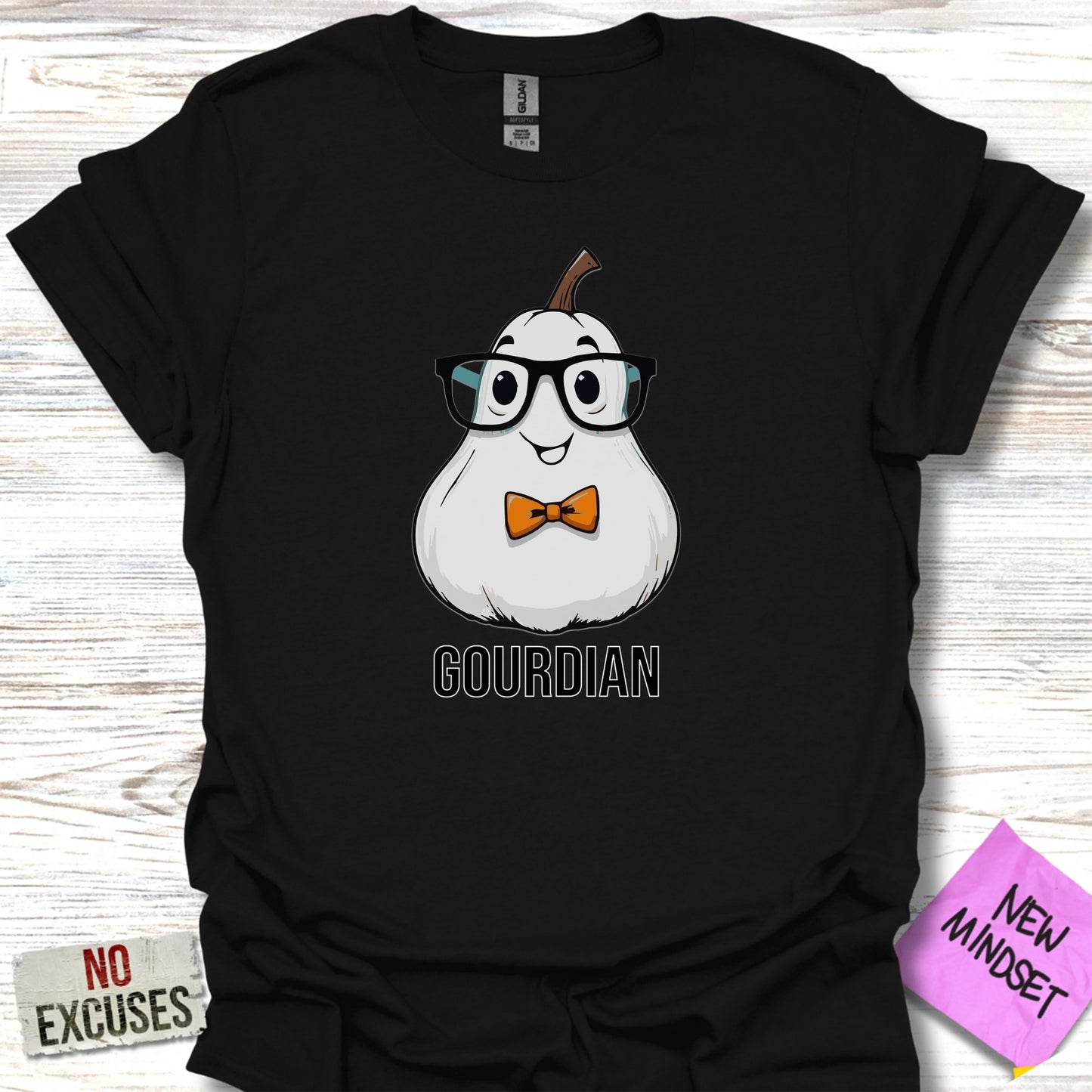 Funny Gourdian T-shirt with Cute Nerdy Fruit product type
