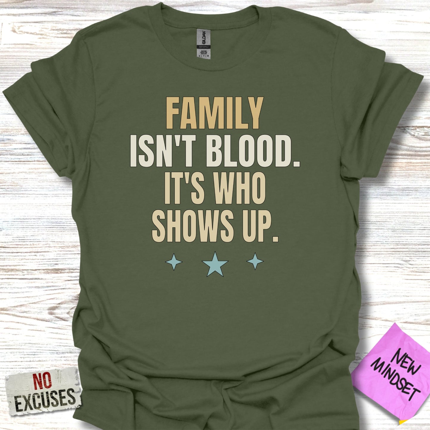 Family Isn't Blood It's Who Shows Up Shirt product