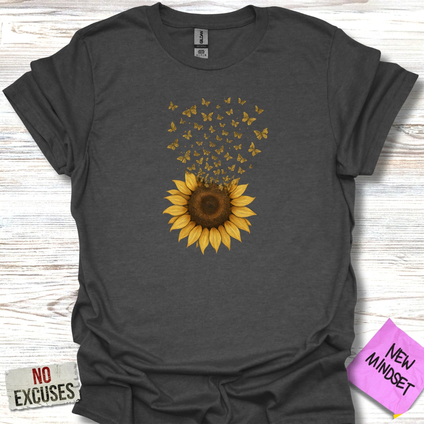 Sunflower And Butterflies Graphic T-shirt product