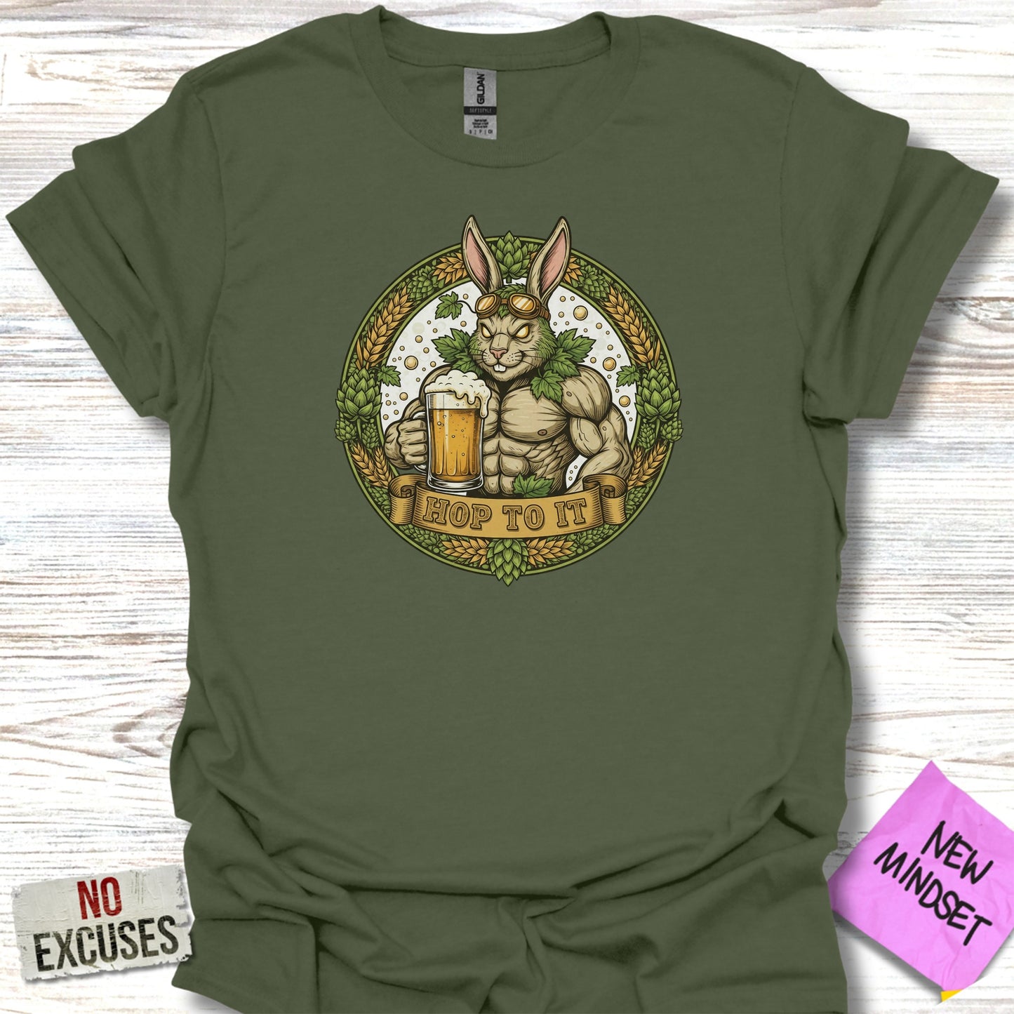 I Hop To It Weightlifting Bunny Graphic t-shirt product
