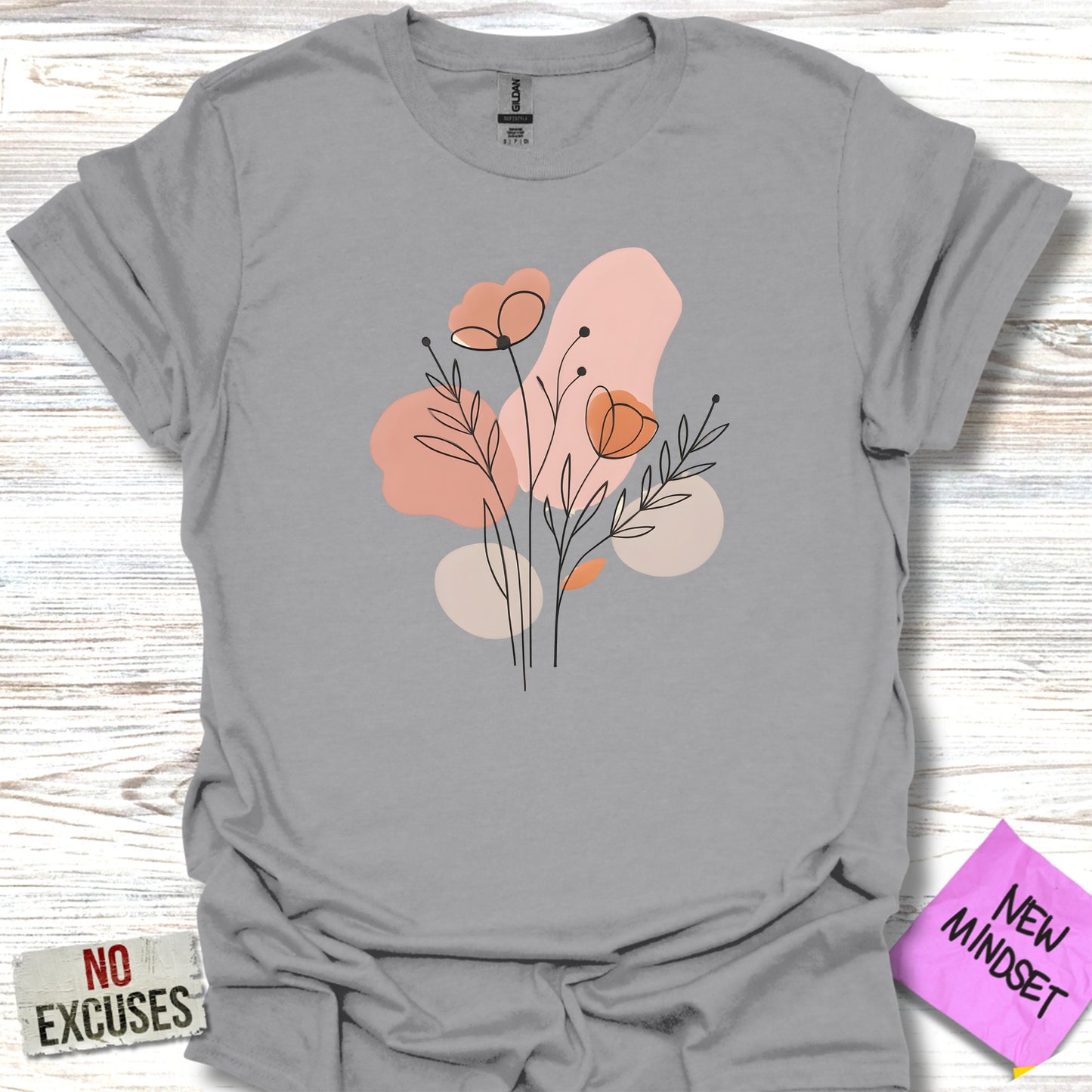 Abstract Modern Floral Design Graphic T-Shirt product