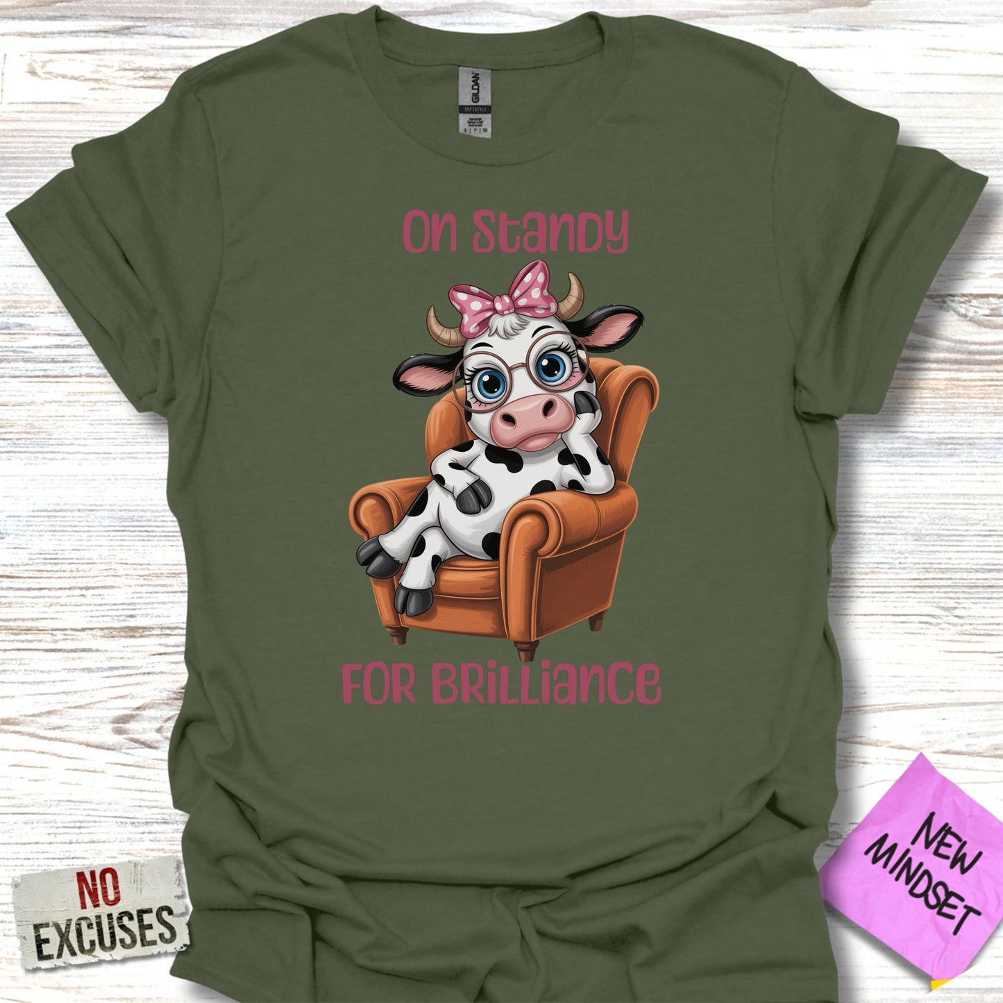 On Standby for Brilliance Cute Cow Graphic Shirt