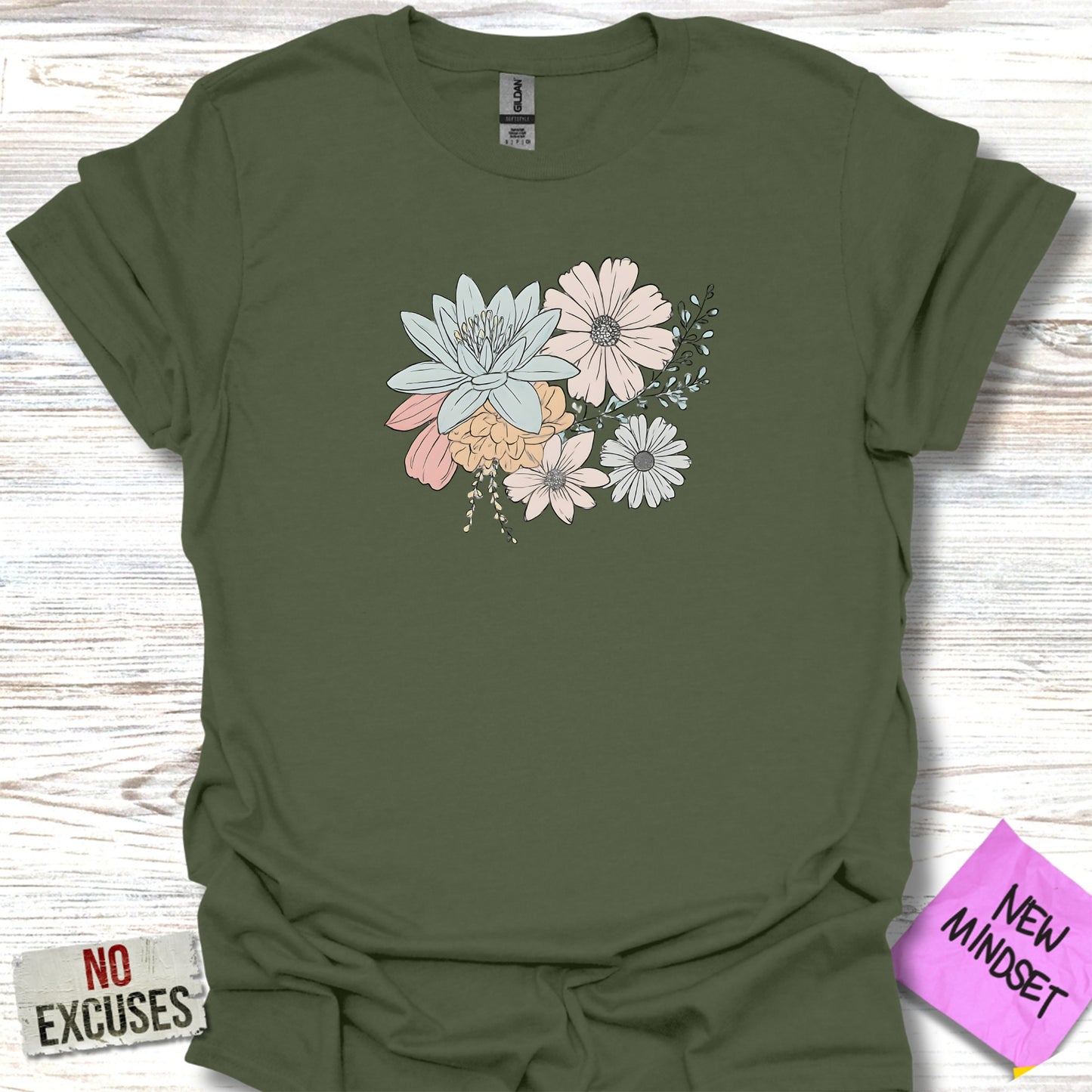 Beautiful Floral Design on Stylish T-Shirt product