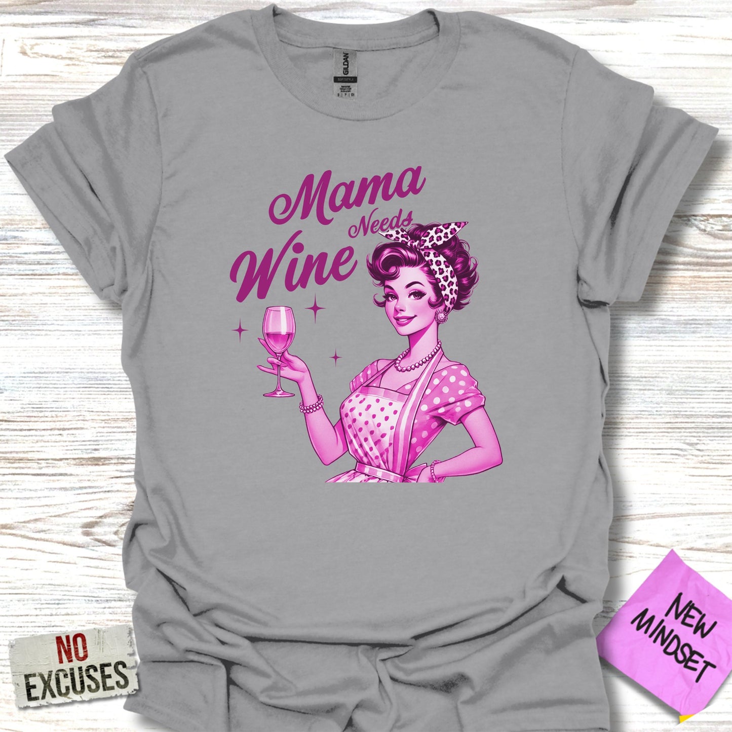 Mama Needs Wine Graphic Tee Shirt product type