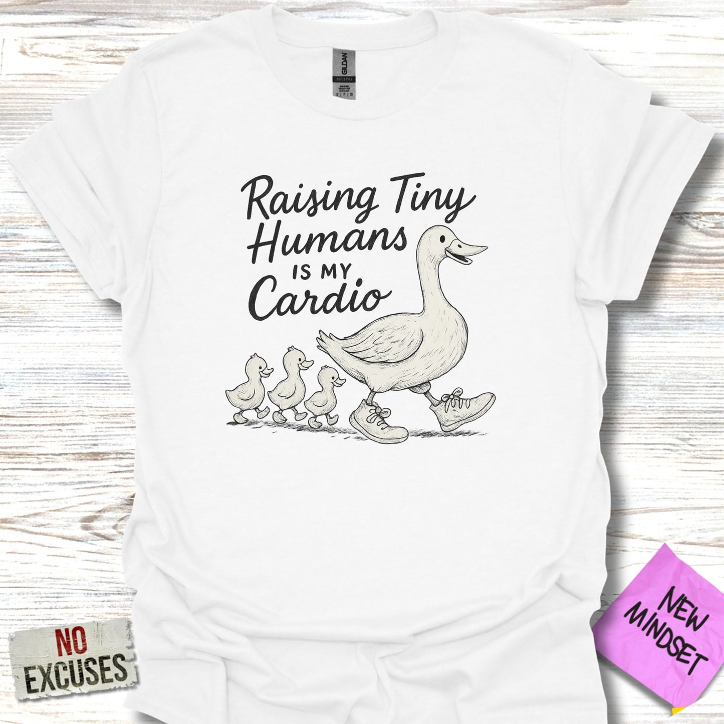 Raising Tiny Humans Is My Cardio Duck Shirt product type