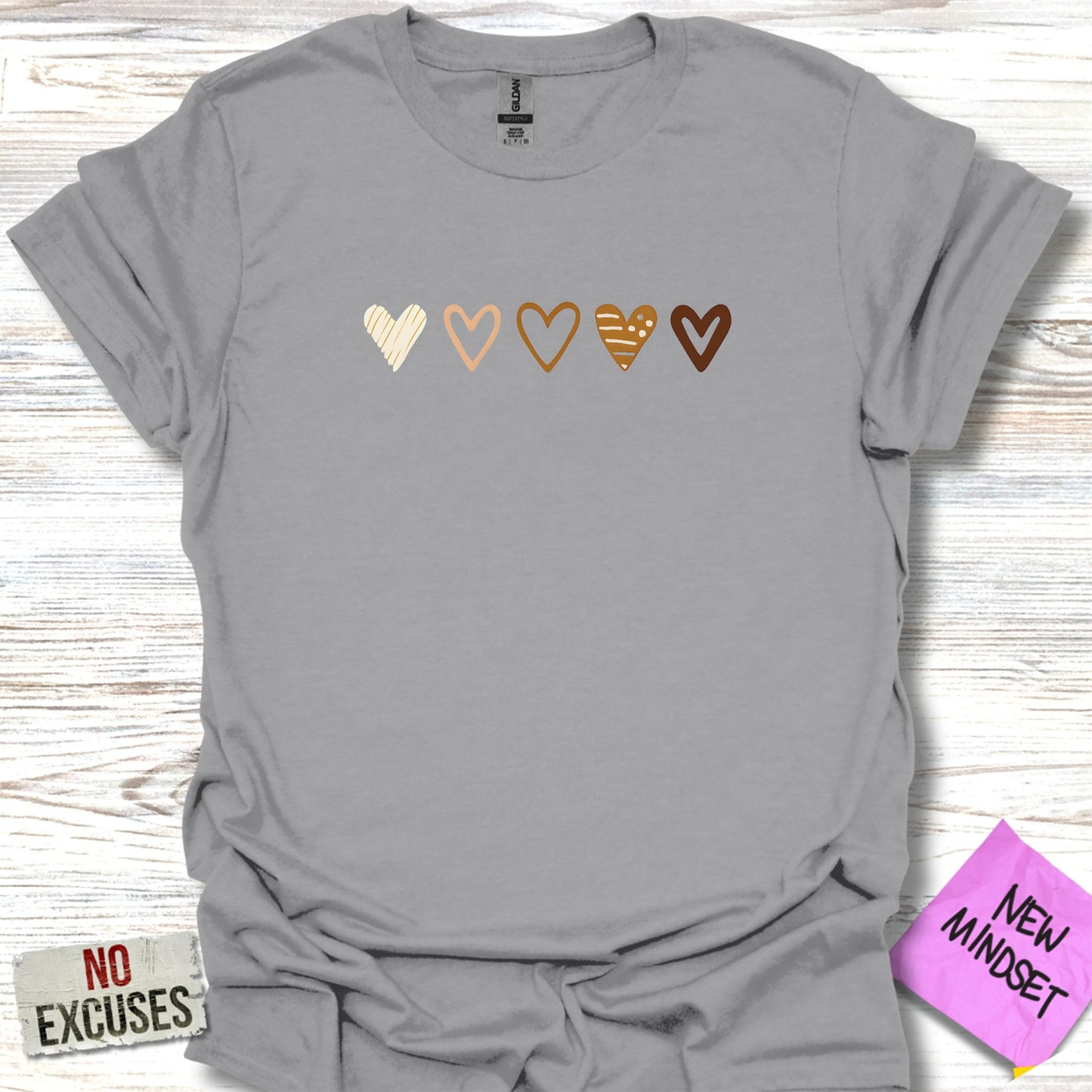Diversity Heart Design on Comfortable T-shirt product