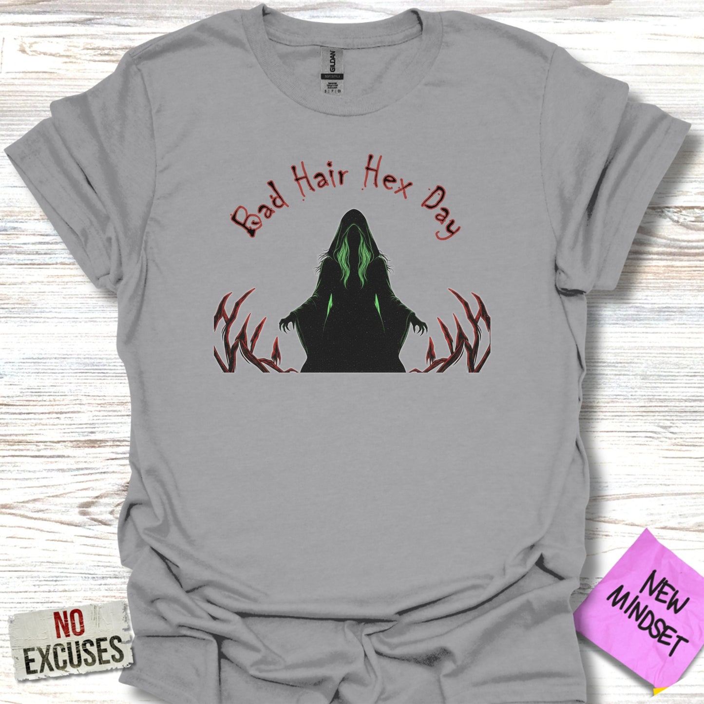 Bad Hair Hex Day Grey Graphic T Shirt product