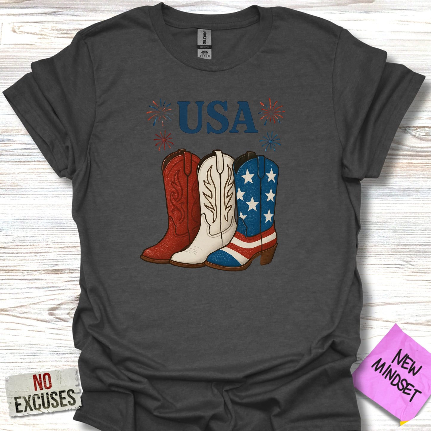 USA Patriotic Cowboy Boots Graphic Tee product
