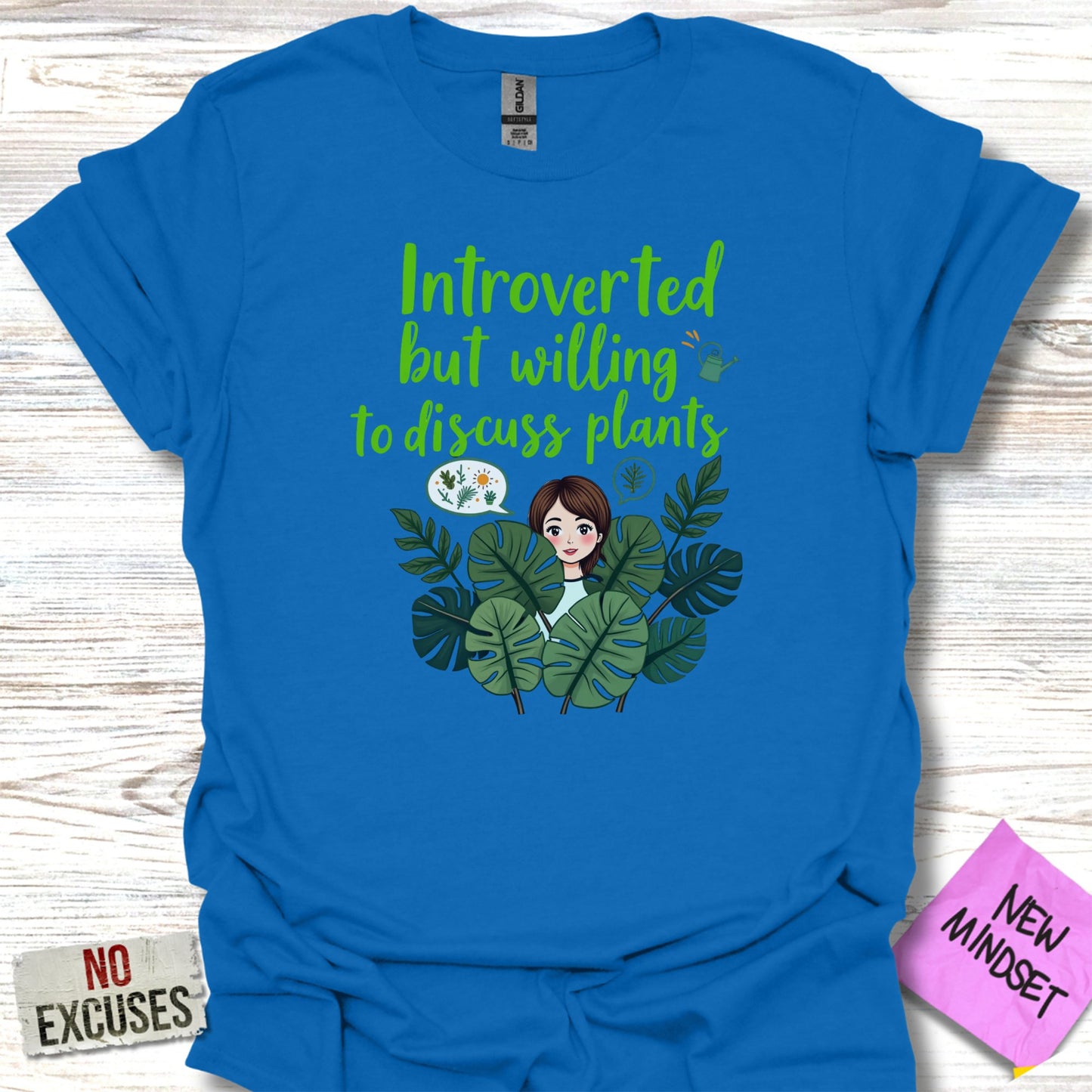 Introverted but willing to discuss plants shirt product type