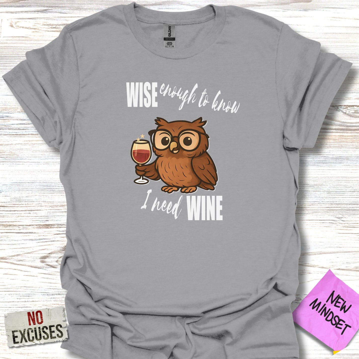 Wise Enough To Know I Need Wine Owl T-shirt product