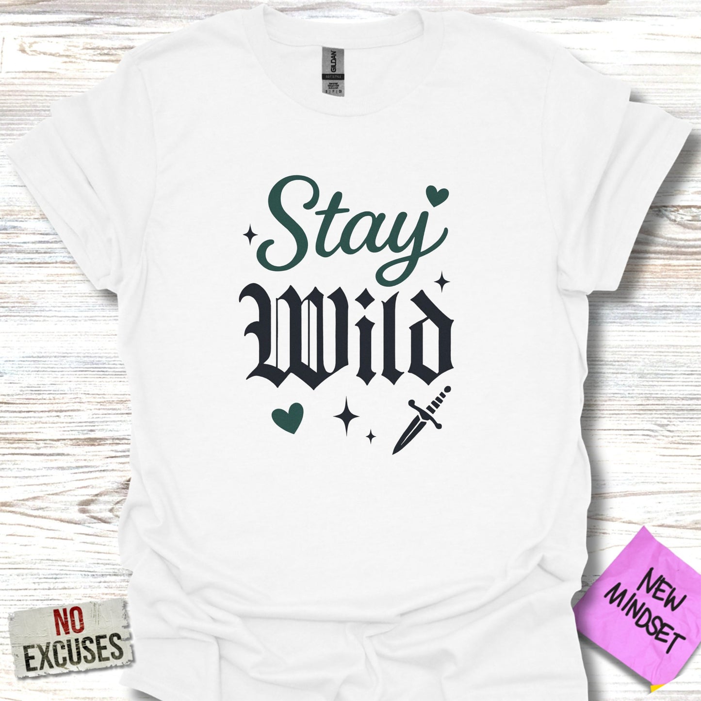 Stay Wild Graphic Tee Novelty T-Shirt Product Type