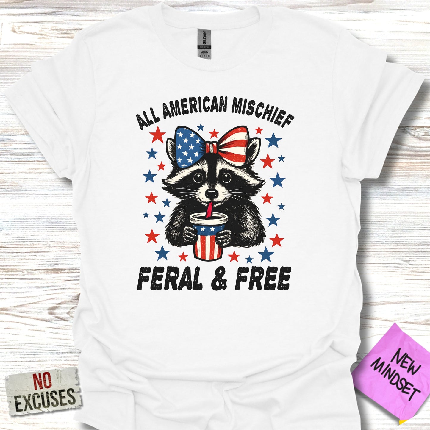 All American Mischief Raccoon Graphic Tee product