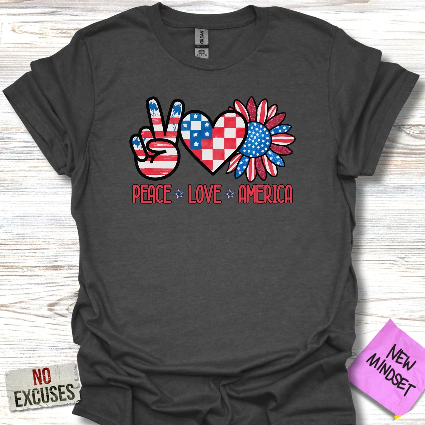 Peace Love America Graphic Print Shirt product type
