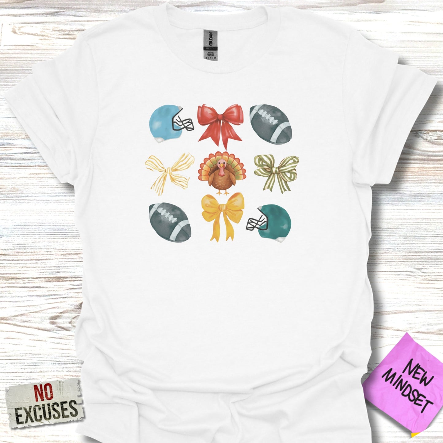 Thanksgiving Football Turkey Graphic T-Shirt product