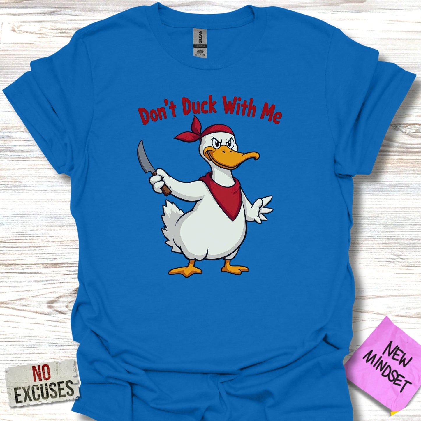 Bold Don't Duck With Me Navy Crewneck T-shirt product