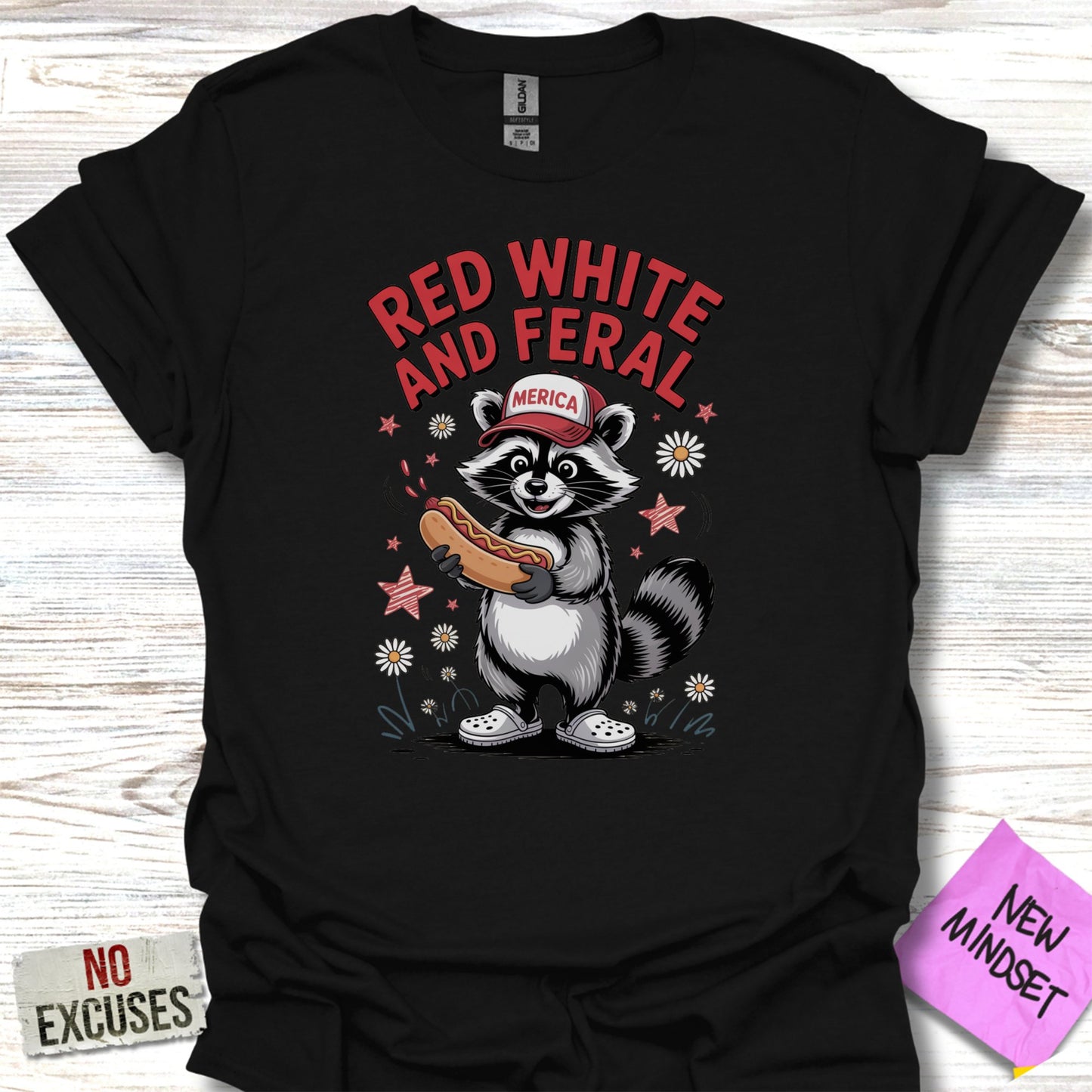 Red White and Feral Graphic T-shirt product