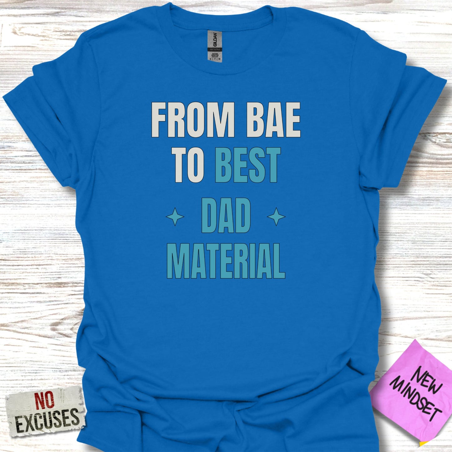 From Bae To Best Dad Material Graphic Tee product