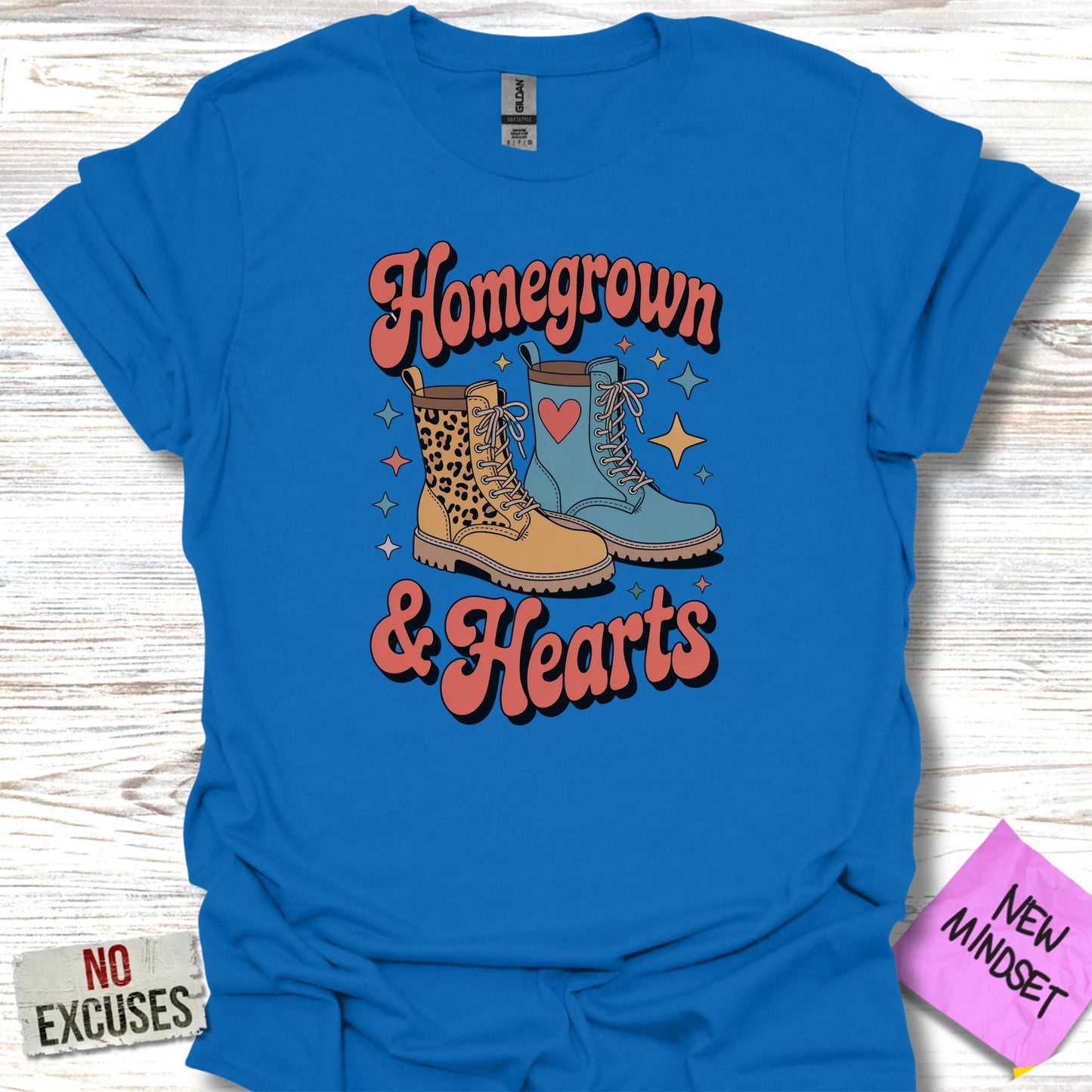 Homegrown and Hearts Boots Graphic T-Shirt product