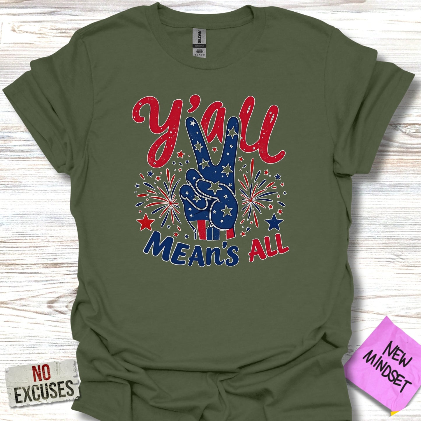 Patriotic Y'all Means All Fireworks T-shirt product type