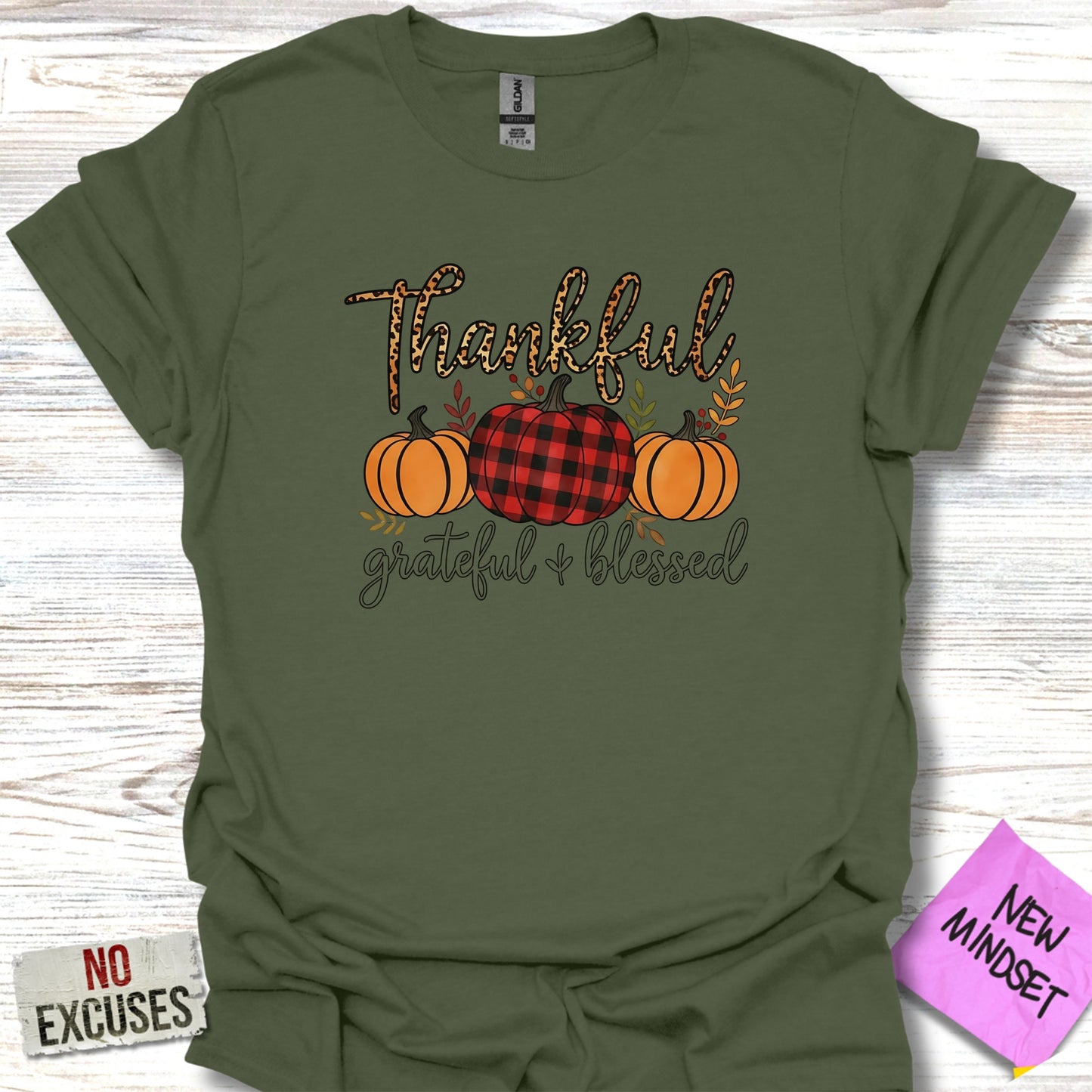 Thankful Grateful Blessed Fall T-shirt Product