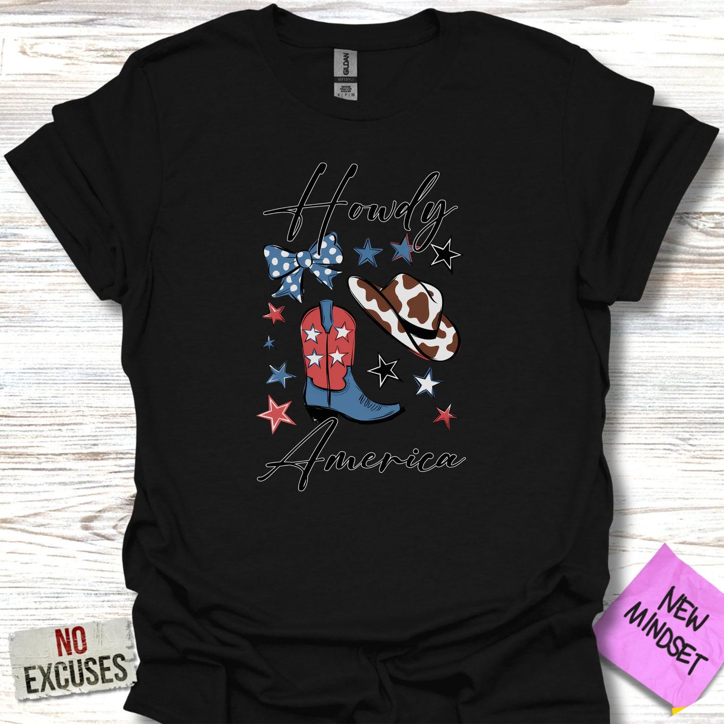 Howdy America Cowboy Hat and Boots Shirt product