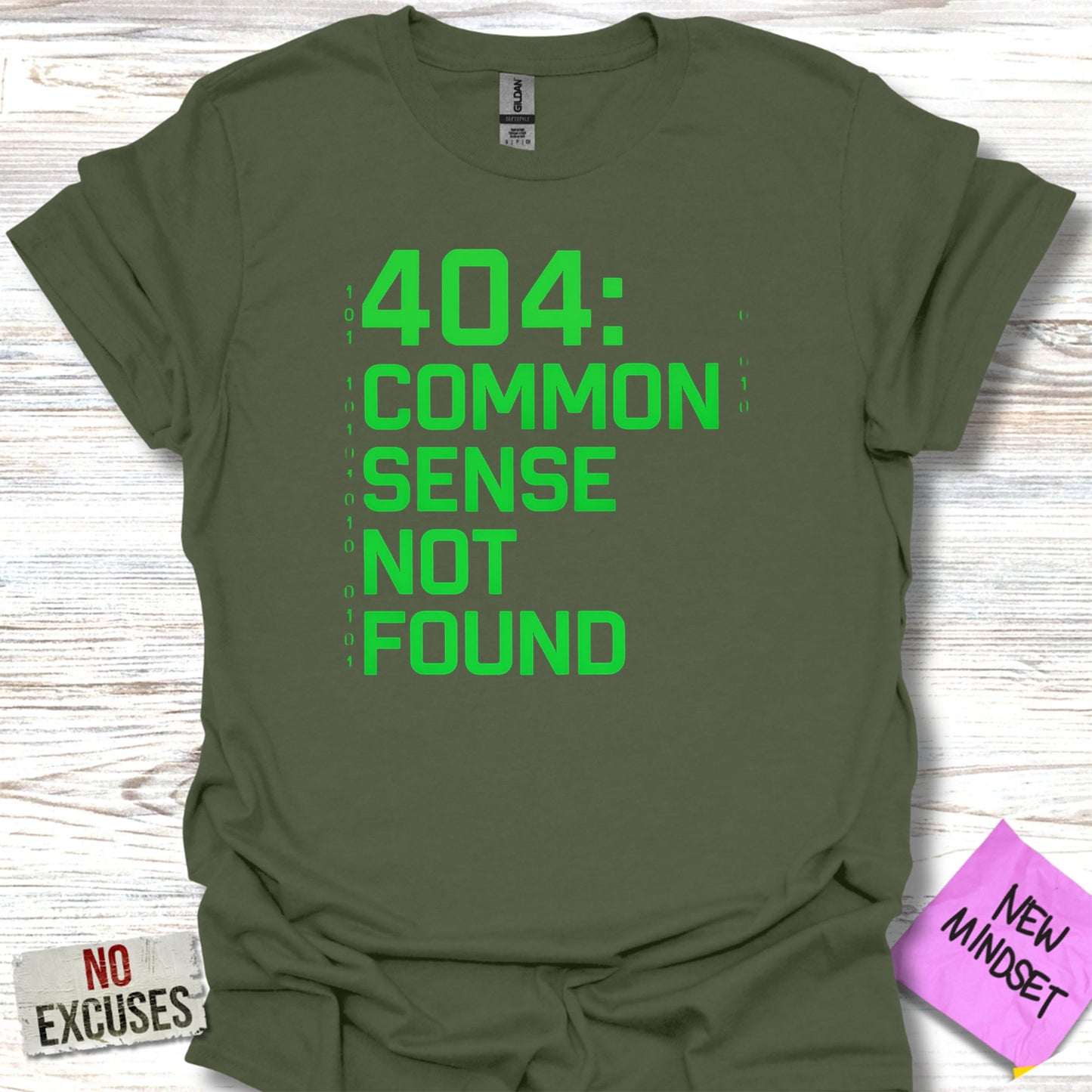 404 Common Sense Not Found Graphic Shirt product type
