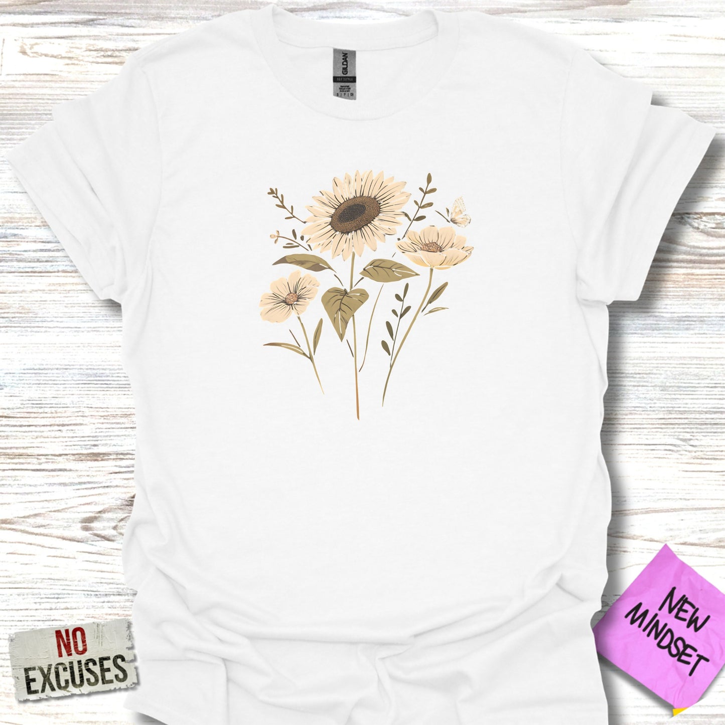Sunflower and Bee Graphic T-Shirt product