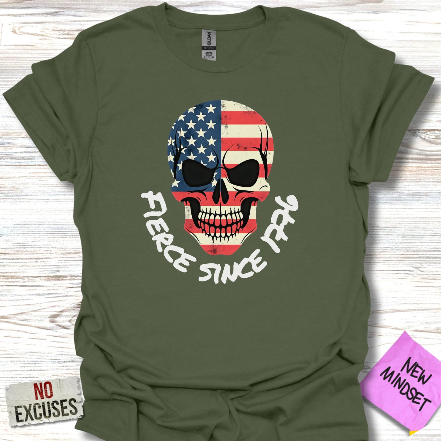 Fierce Since 1776 American Skull T-Shirt product