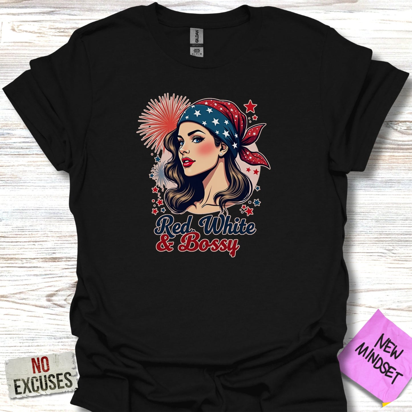Red White & Bossy Graphic Tee product
