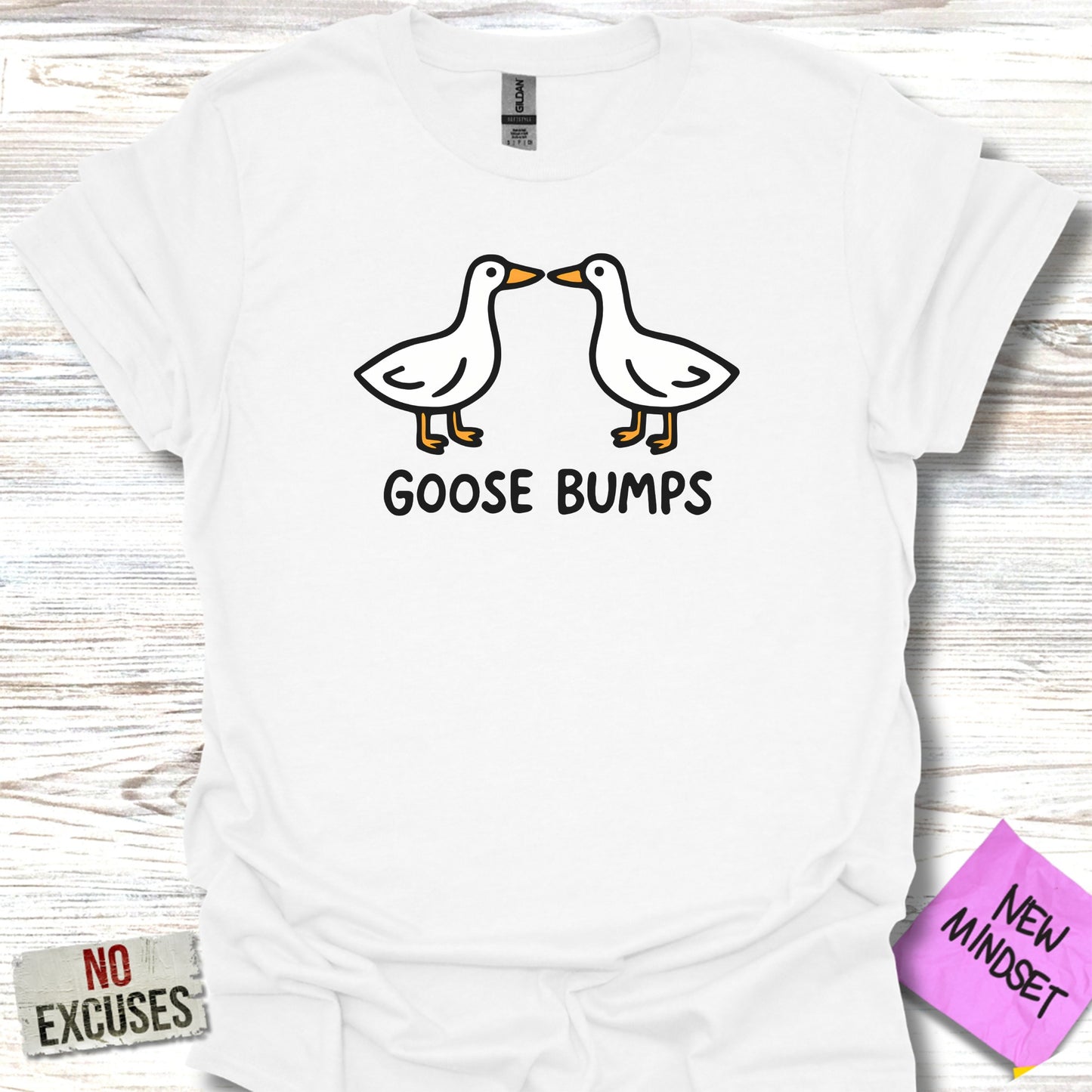 Goose Bumps Graphic Unisex White T-shirt product