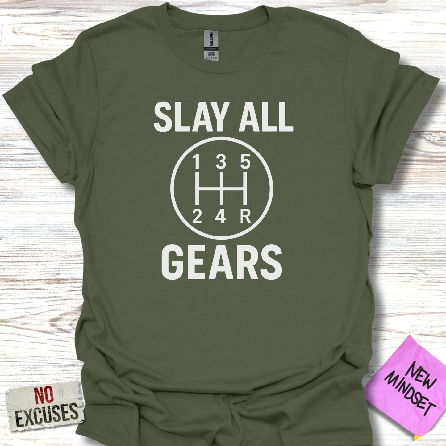 Slay All Gears Graphic T-Shirt Unisex Casual product type