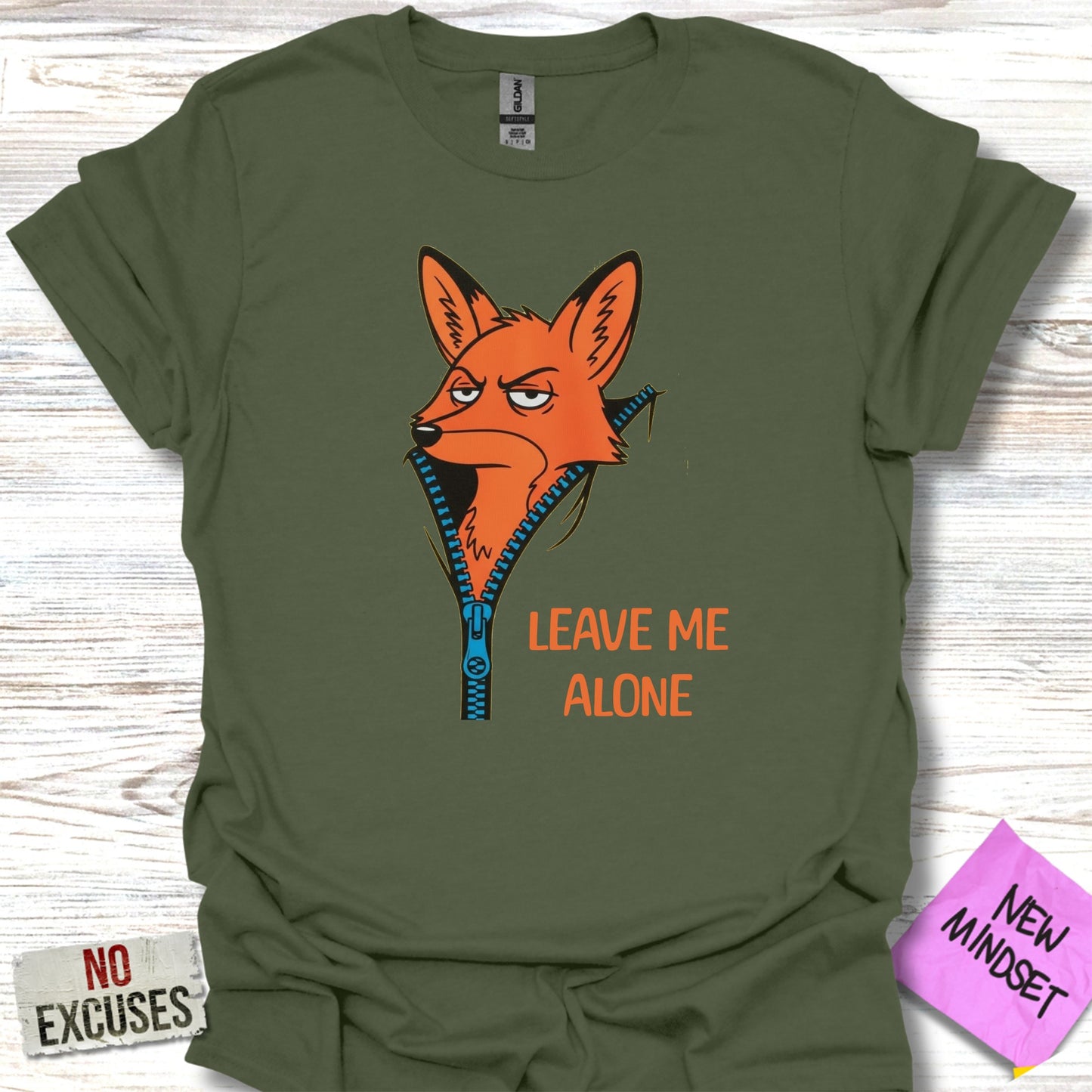Leave Me Alone Fox Illustration T-shirt product type