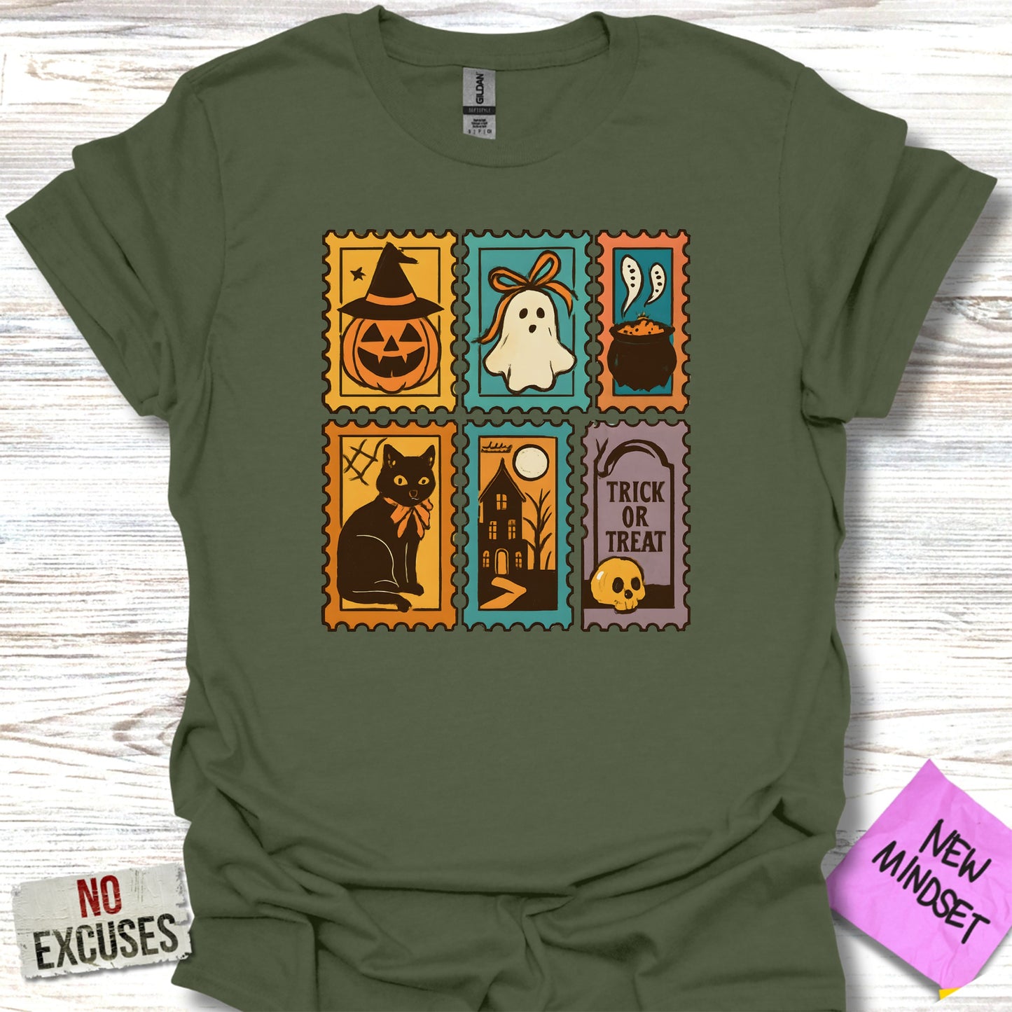 Halloween Themed Trick Or Treat Stamp Art Shirt product
