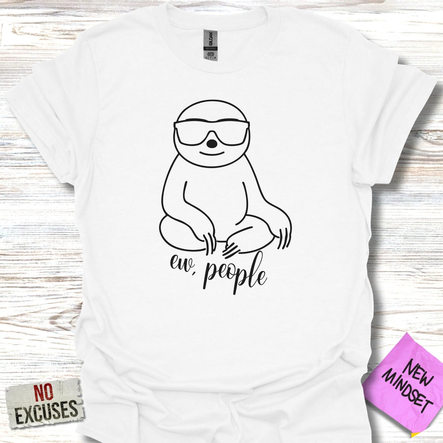 Ew People Sloth with Sunglasses Graphic T-Shirt product