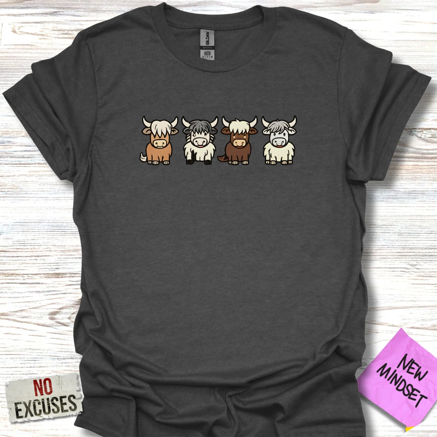 Highland Cow Graphic Printed Casual T-shirt product
