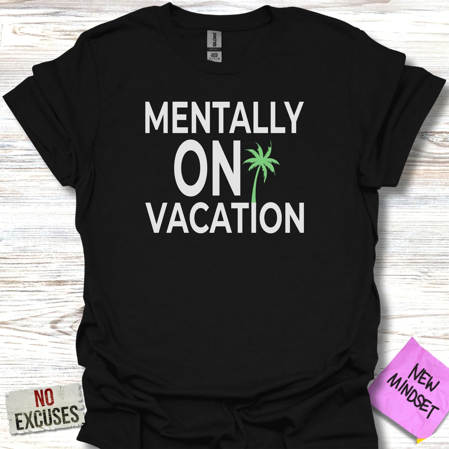 Mentally On Vacation Short Sleeve T-Shirt Graphic product