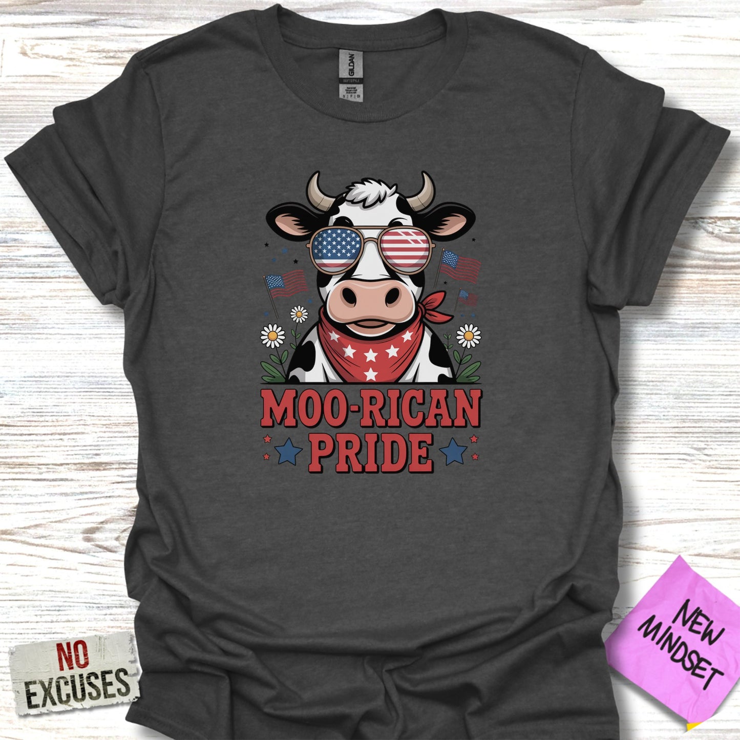 Moo-Rican Pride Graphic Tee Shirt product