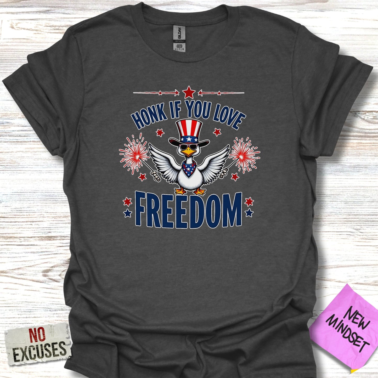 Honk If You Love Freedom Patriotic Duck Shirt product type
