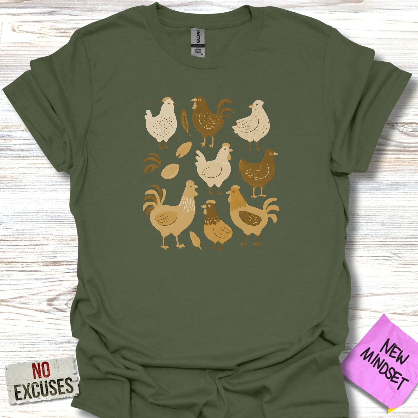 Chicken and Egg Graphic Tee Comfortable Wearable Product Type