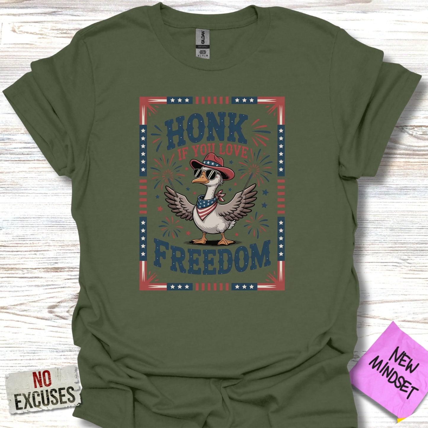 Honk If You Love Freedom Duck Graphic T-Shirt product
