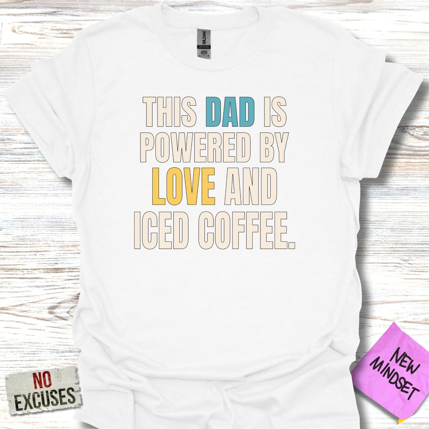 This Dad Is Powered By Love And Iced Coffee product