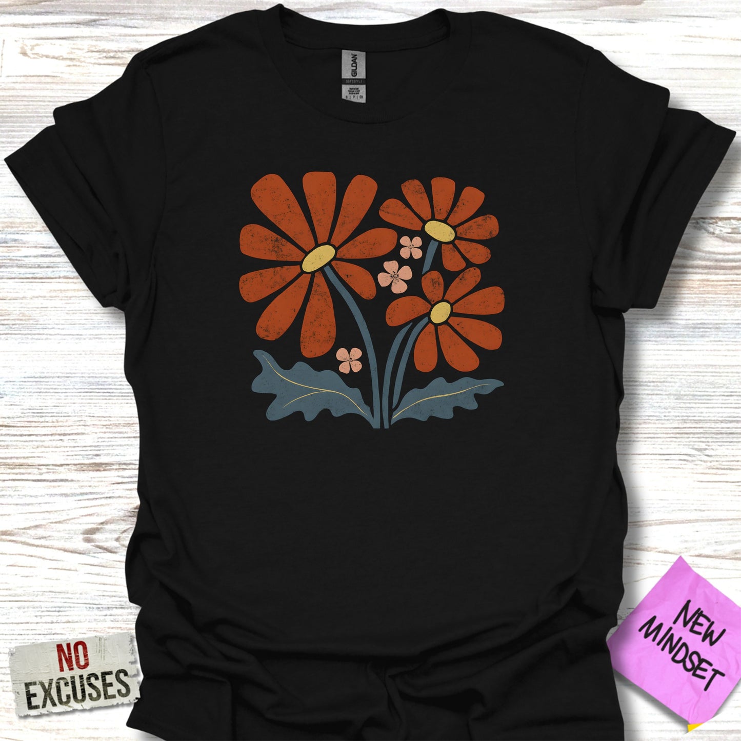 Vibrant Flower Graphic T Shirt Perfect Casual Wear product